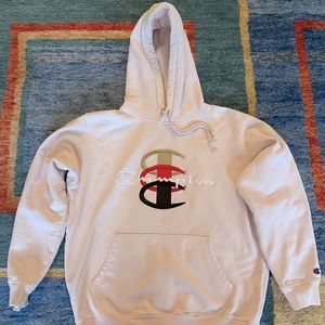 Supreme x Champion pale pink hoodie. Used condition. Size M.